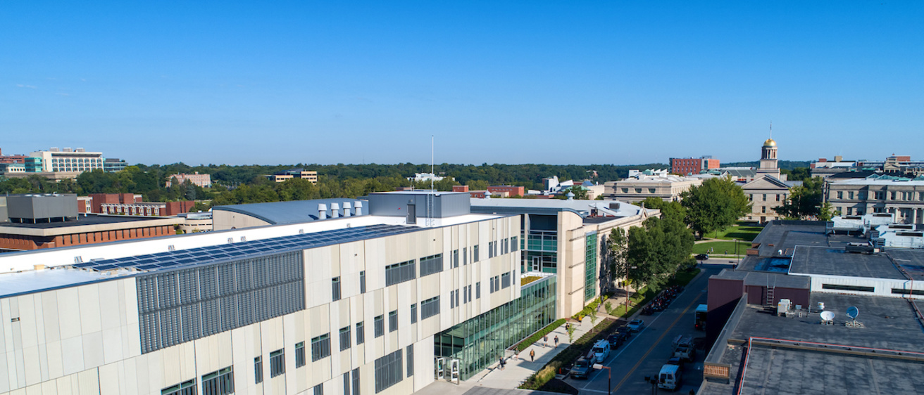 Aerial view of the Seamans Center