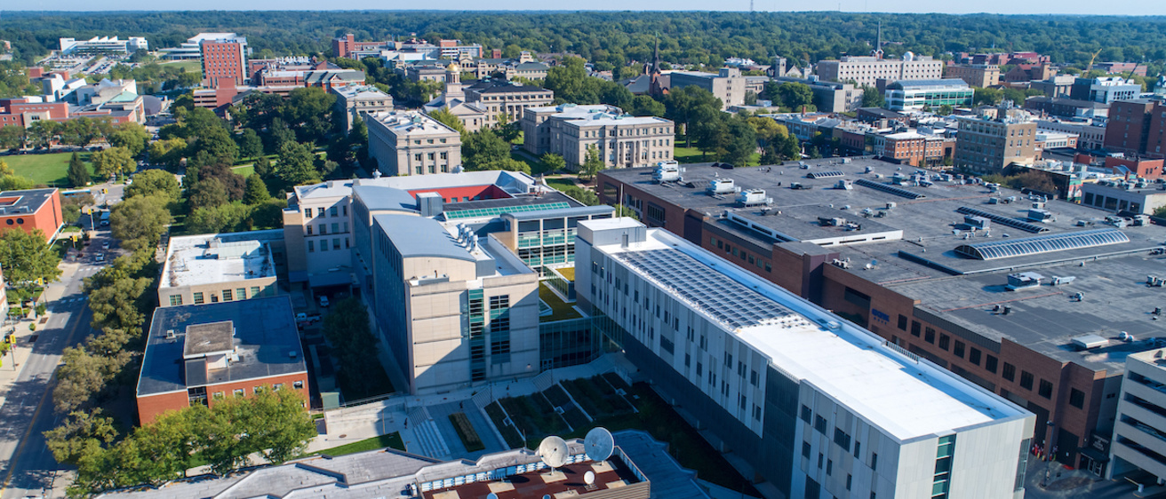 Aerial campus view